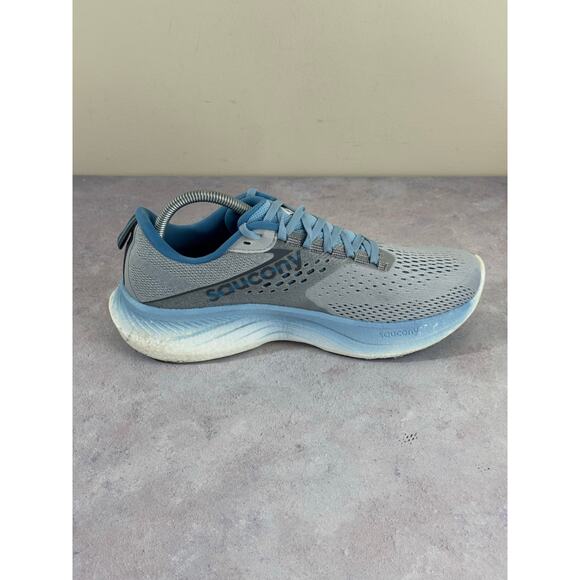 Saucony Womens Ride 17 S10924-118 Gray Running Shoes Sneakers Size 10 FLAW READ - Picture 10 of 14